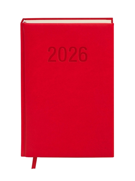 Kalendarz książkowy A5 DNS Colorfix czerwony Antra